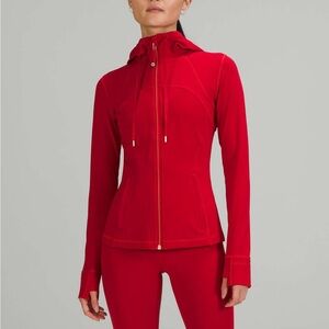 Lululemon Nulu define jacket special edition gold zip red size 6